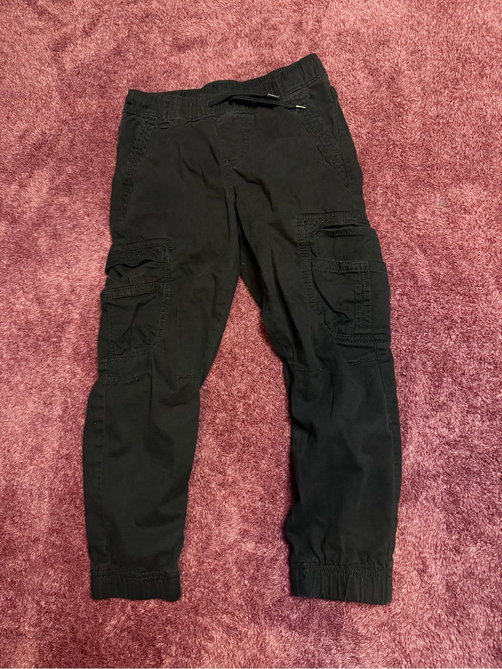 Wrangler Black Cargo Jogger Pants with Multiple Pockets